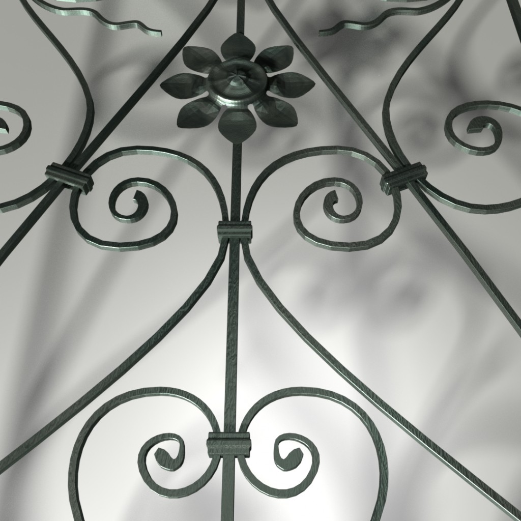 wrought iron door decoration preview image 2